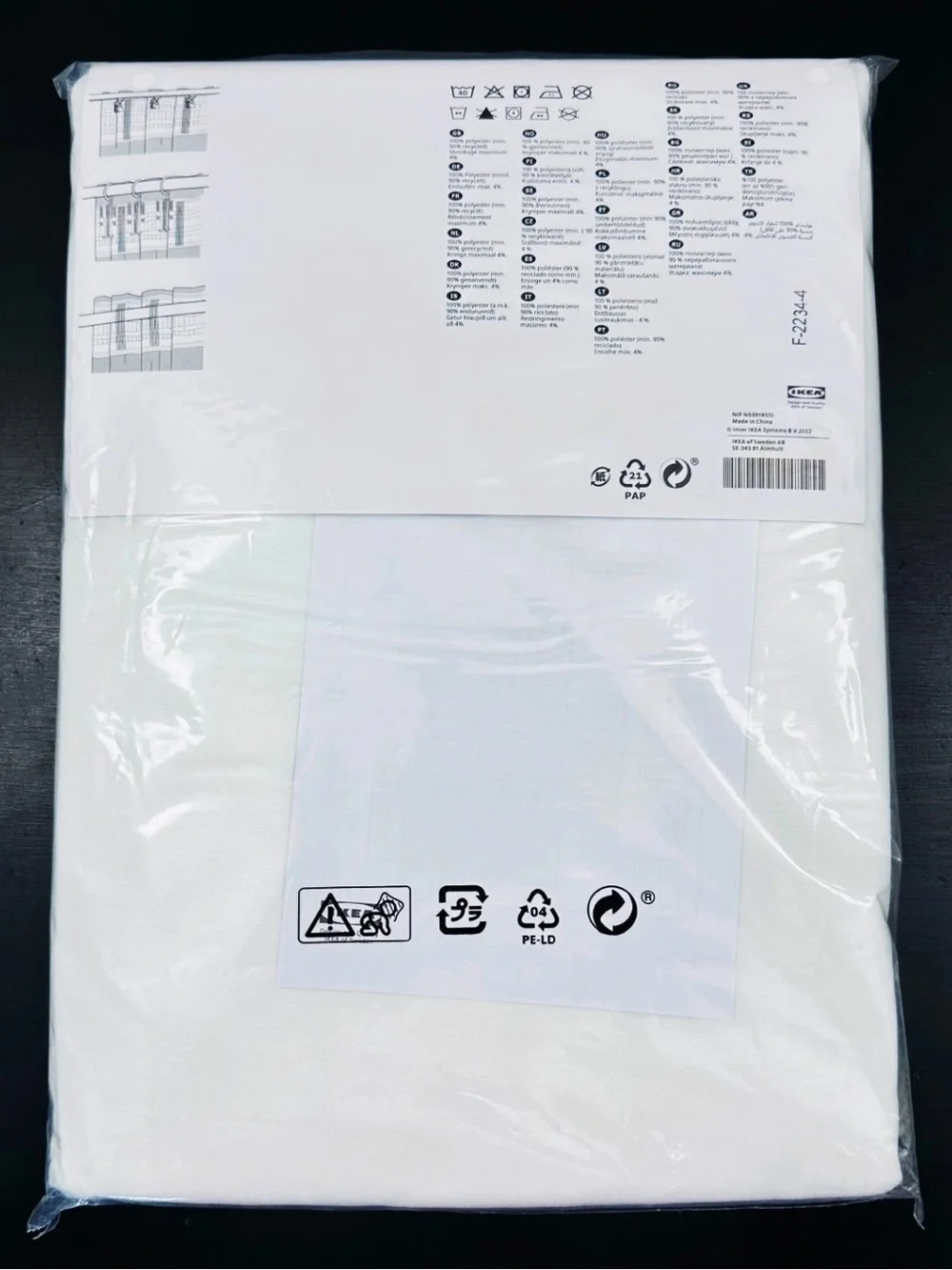 IKEA Hilja Curtains 2 Pair White Long Floor Length 98x57